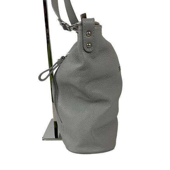 Genuine Leather Borse in Pelle Made in Italy Shoulder Bag Gray - Picture 5 of 16